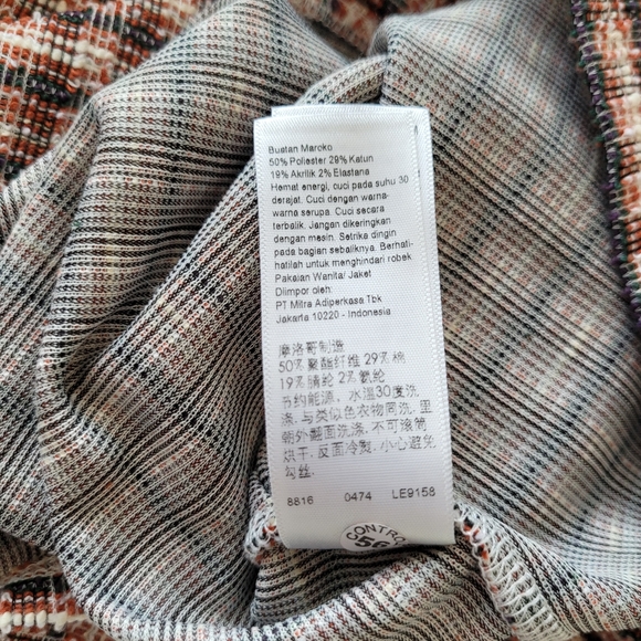 Miss Selfridge Petites jacket shirt Blazer Crop Puff Shoulder SZ 6 - Picture 7 of 11